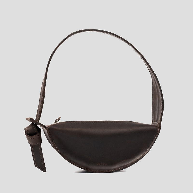 Artisanal Handcrafted Shoulder Bag | Leather handbag | Shoulder Purse | - Handbags & Totes - Genuine Leather Brown