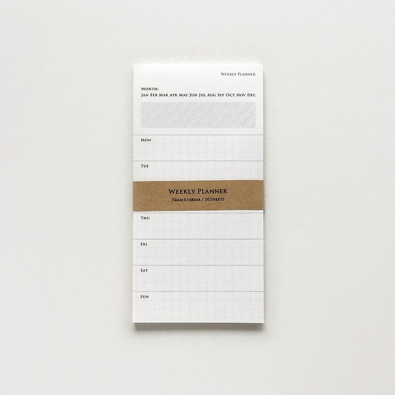 KNOOP WORKS Schedule Memo (Weekly Planner) - กระดาษโน้ต - กระดาษ ขาว