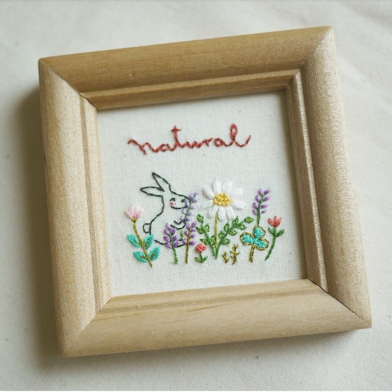 [Forest Embroidery] Mini Embroidery - Nature Rabbit Garden - Other - Thread Multicolor