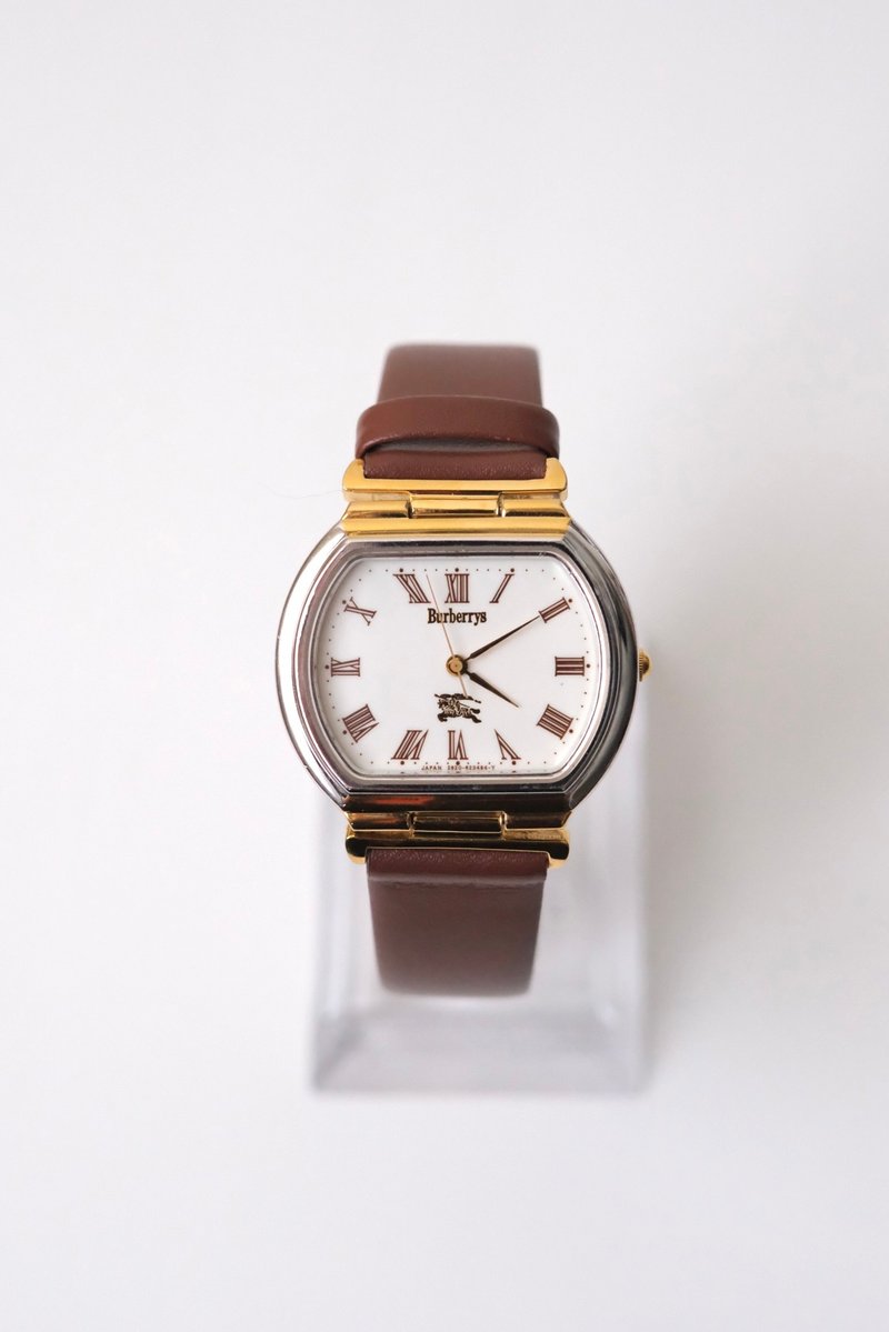 Burberrys 80s-90s中古錶/復古時鐘/時鐘/老錶/vintage watch/ - 男錶/中性錶 - 其他金屬 咖啡色
