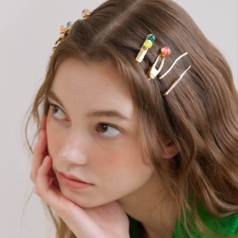 Petit Snowball Hairpin - Hair Accessories - Glass Multicolor