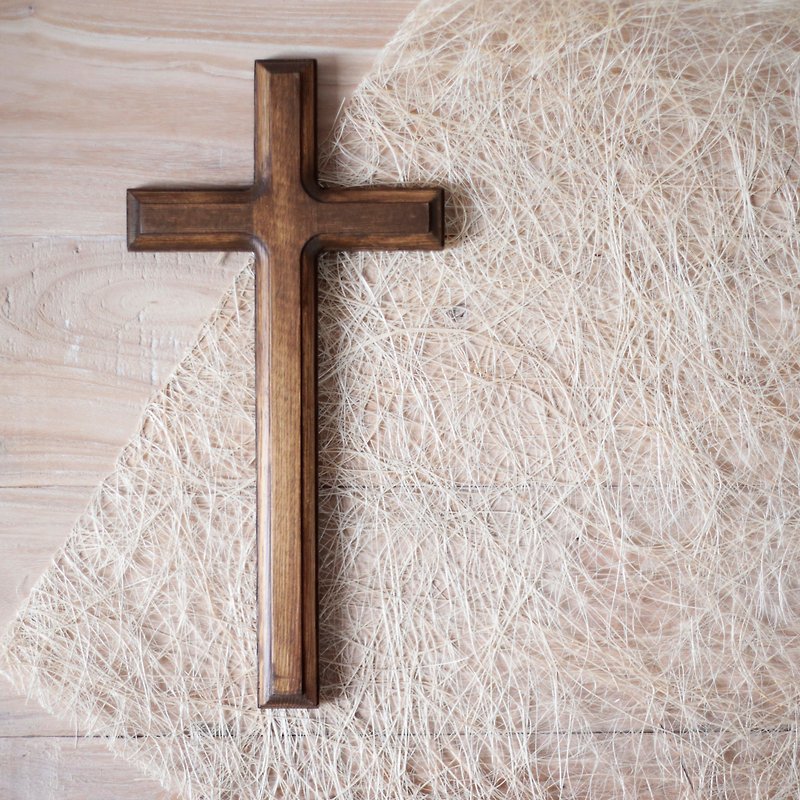 Solid wood imitation old cross white. Deep wood - Wall Décor - Wood 