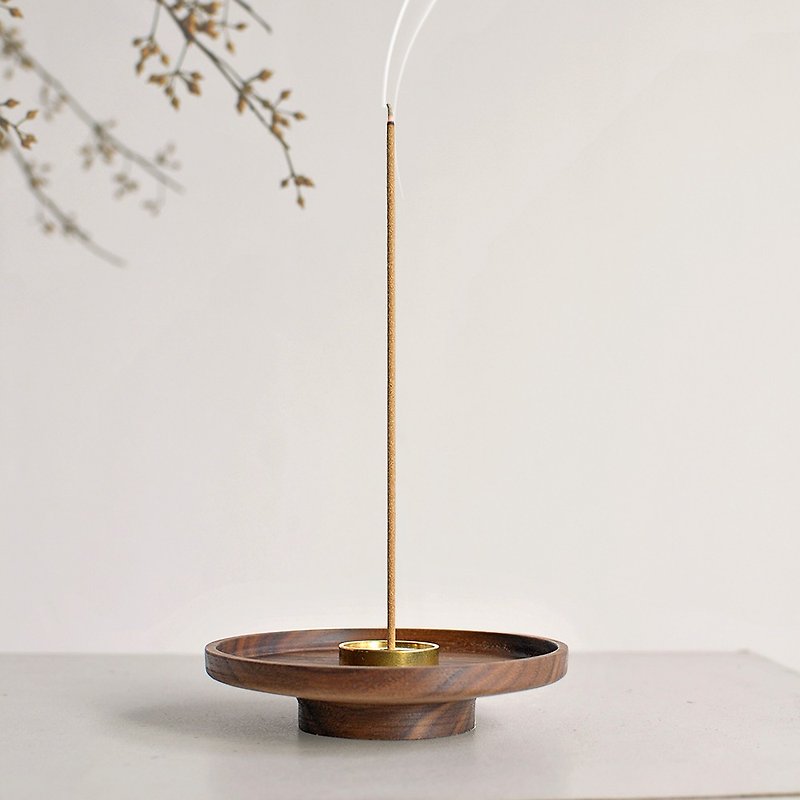 Wooden incense insert antique incense burner home indoor Bronze room sandalwood agarwood incense line incense incense seat - น้ำหอม - ไม้ สีกากี