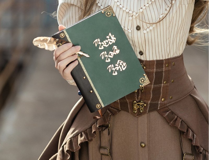 合作限定 詭秘之主×蒸汽大陸 佛爾思系列 萊曼諾的旅行筆記 - 筆記本/手帳 - 人造皮革 綠色