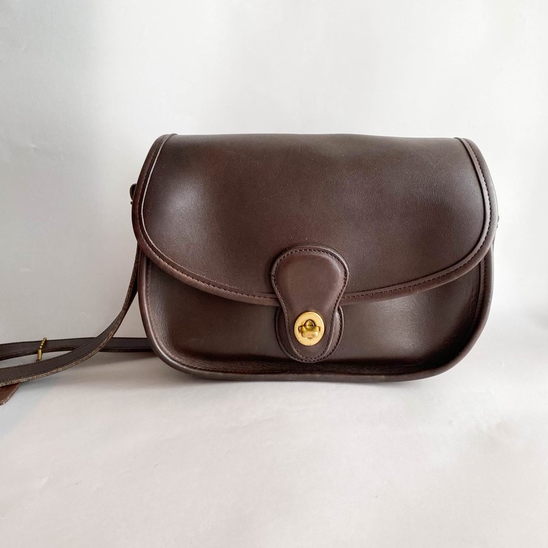 中古Coach│斜背包│側背包│單肩包│真皮│女友禮物│ Prairie - 側背包/斜背包 - 真皮 咖啡色