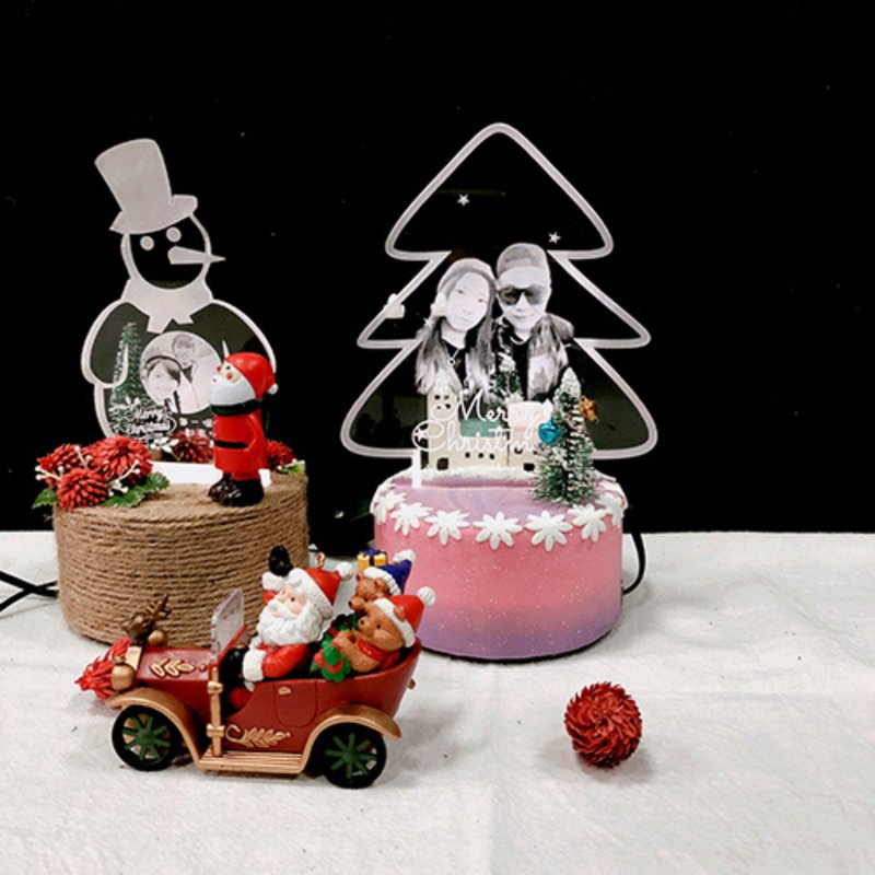 聖誕節禮物 客製化壓克力夜燈 超可愛聖誕造型夜燈 麋鹿夜燈 - 燈具/燈飾 - 其他材質 紅色