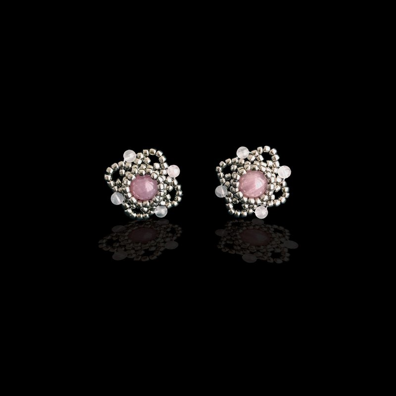 【Fleuri Collection】Luscious Summer Petals - Earrings & Clip-ons - Crystal Pink