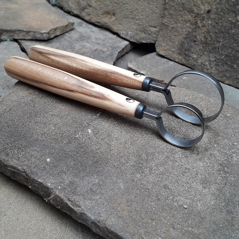 Forged spoon carving tool. Spoon carving chisel. Long handle. - ชิ้นส่วน/วัสดุอุปกรณ์ - โลหะ 