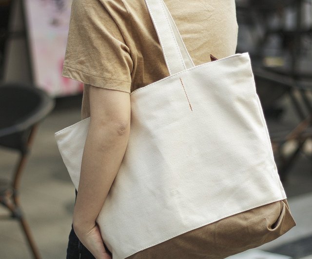 sobag Harajuku style beige canvas bag literary and fresh side