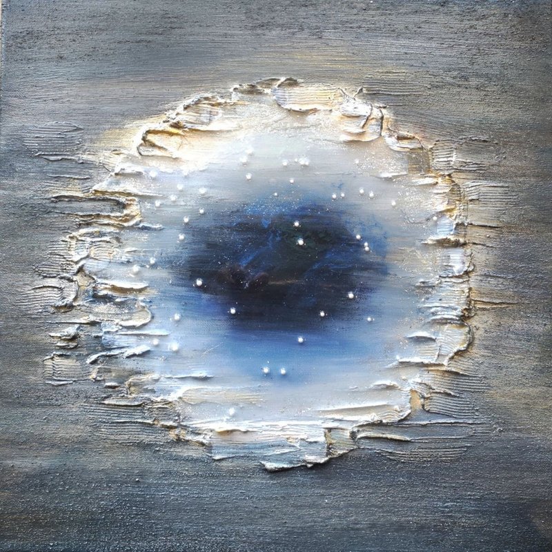 抽象畫 幻想 原創藝術 象徵主義 藝術品 室內牆面藝術 - 海報/掛畫/掛布 - 其他材質 灰色