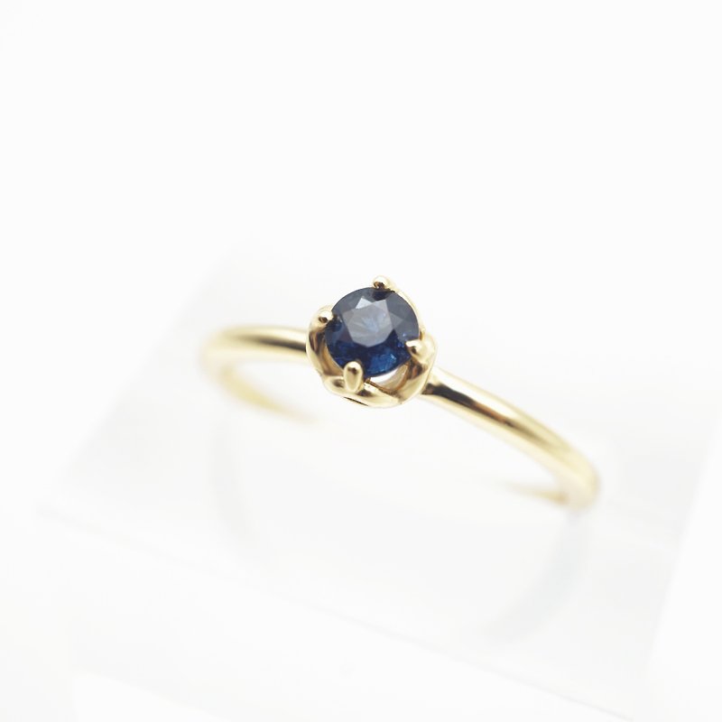 藍寶石925純銀戒指 (銀/玫瑰金/18k金) | 藍寶石系列 - 耳環/耳夾 - 寶石 藍色