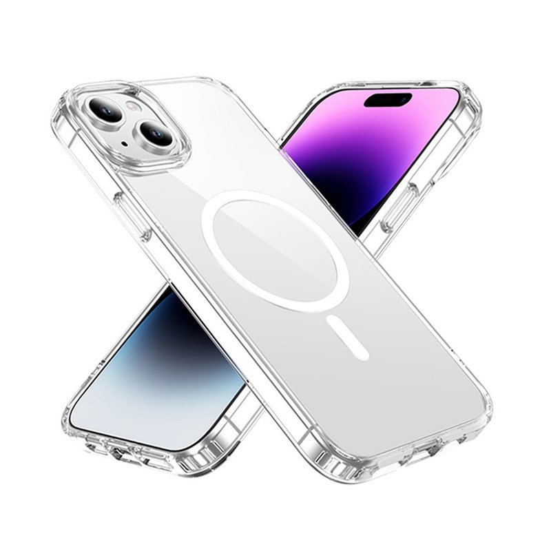 VOYAGE anti-fall and anti-scratch protective case-Pure MAG-transparent-iPhone 15 Plus (6.7) - Phone Cases - Other Materials Transparent