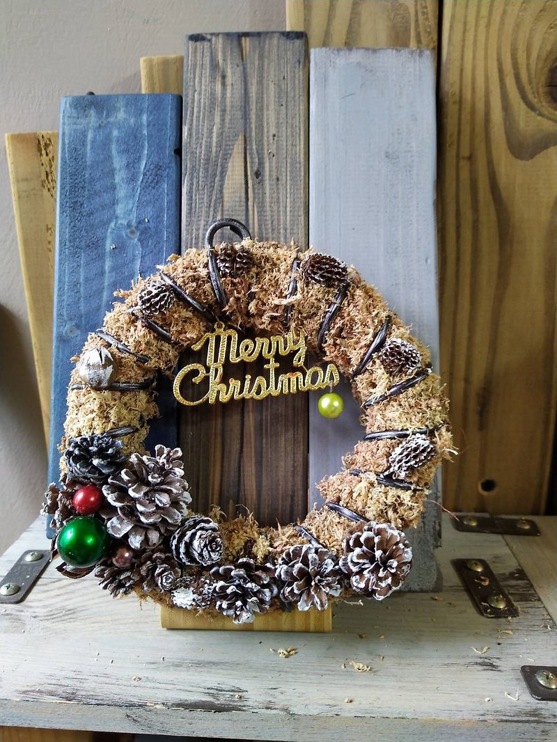 Handmade Christmas Wreath - ของวางตกแต่ง - พืช/ดอกไม้ 