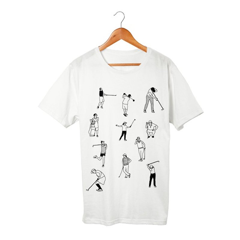 ゴルフ T-shirt - 帽T/大學T - 棉．麻 白色