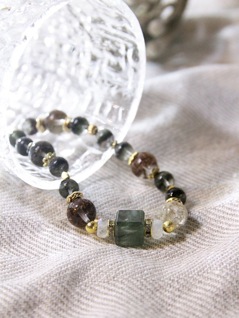 Green Hair Crystal Four Seasons Ghost Design Bracelet - Bracelets - Crystal Multicolor