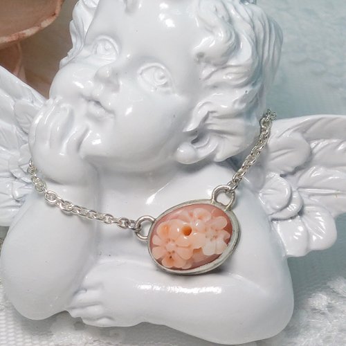 珊瑚ホワイト×ベビーピンク 彫刻デザイン ネックレス美品 希少 500x0.jpg