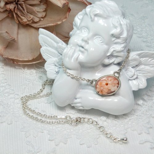 珊瑚ホワイト×ベビーピンク 彫刻デザイン ネックレス美品 希少 500x0.jpg