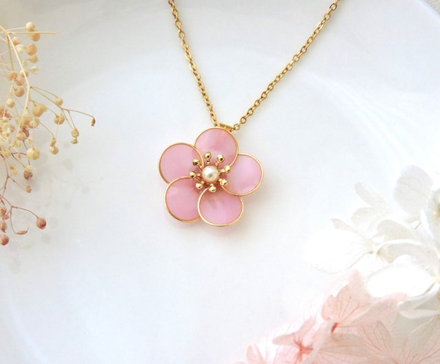 梅の花ネックレス Plum blossom necklace - ショップ Lab407 梅の花ネックレス Plum blossom necklace - ショップ Lab407