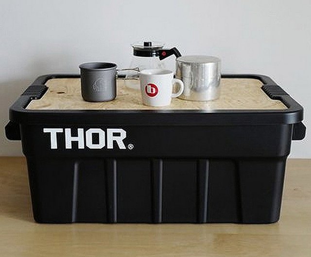 Detail Thor Large Totes With Lid Storage Box (Black/53L) - Shop