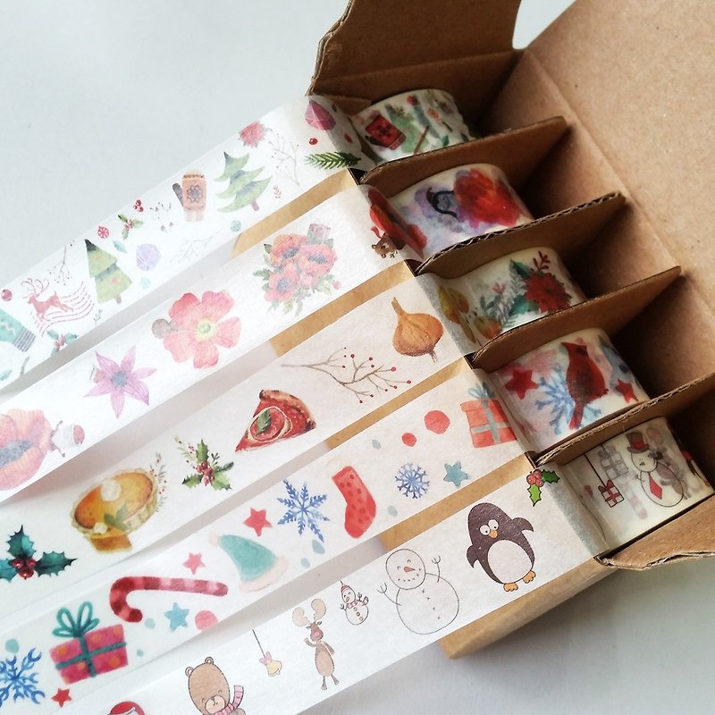 Washi Tape Christmas Gift Box - มาสกิ้งเทป - กระดาษ 