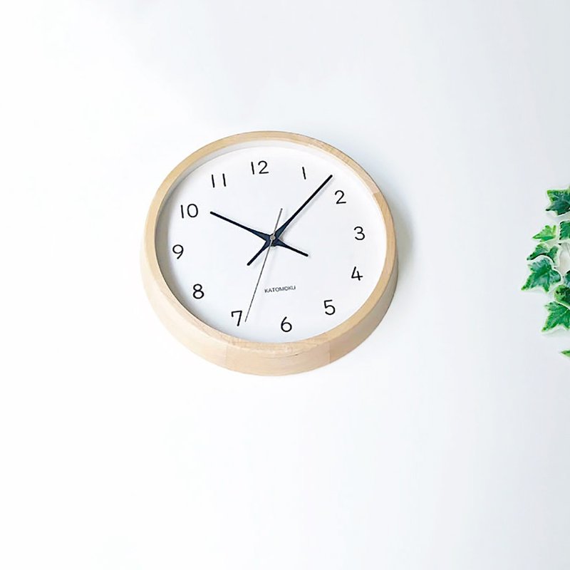 KATOMOKU muku clock 13 hard maple  (km-104HM) wall clock  made in japan - นาฬิกา - ไม้ สีนำ้ตาล