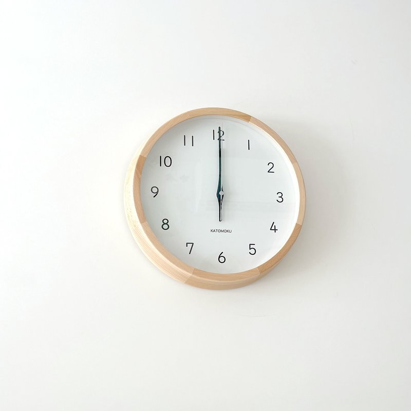 KATOMOKU muku clock 13  硬楓木 (km-104HM) 掛鐘 日本製造 - 時鐘/鬧鐘 - 木頭 咖啡色