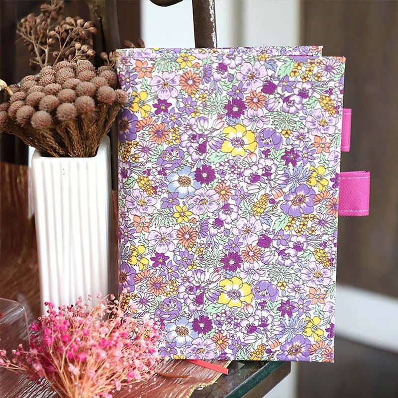A6/50K 2019 2nd 1 page log / day plan / diary / PDA - flower cloth - Notebooks & Journals - Paper Multicolor