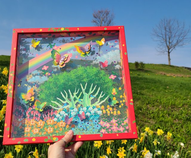 絵画・額縁・モチズキ モッチ モッチ・青い花Ⅱ・オブジェ・美術品・インテリア インテリア ジョン ボッチ アーンズブーケ 花 壁掛け 額入り