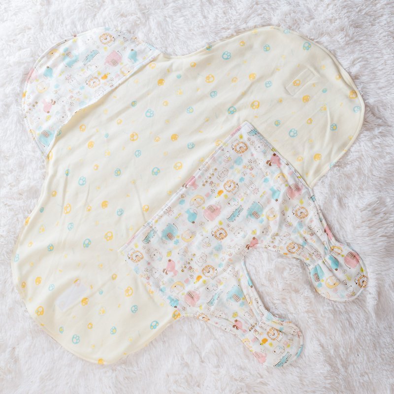 滑翔翼包巾-私訊挑花色 包巾 彌月 收涎 嬰兒 - 彌月禮盒 - 棉．麻 黃色