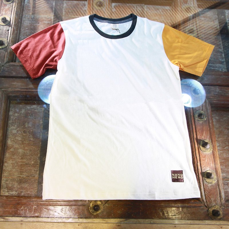 [サイン]ホーリーシャツオーガニックコットンT 3つの画素グループ - Tシャツ メンズ - コットン・麻 多色