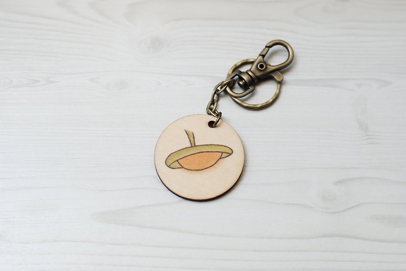 Key ring - go home early - Keychains - Wood Brown