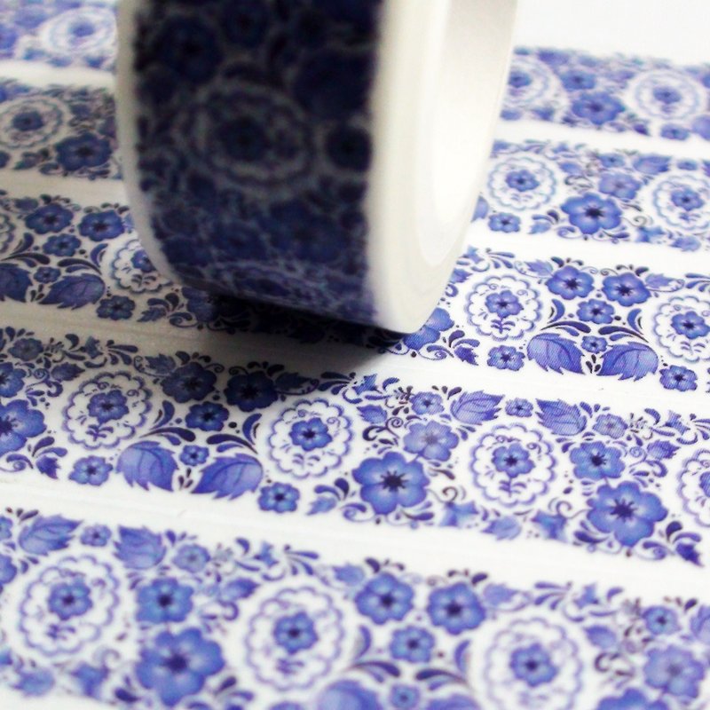 紙テープを青と白の夕方に分ける - マスキングテープ - 紙 