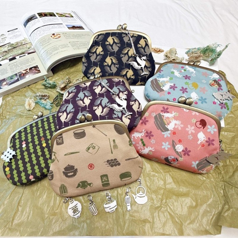 【福袋】京都宇治親子口金包組(鳳凰/兔子/茶器/糰子款) - 零錢包/小錢包 - 其他材質 