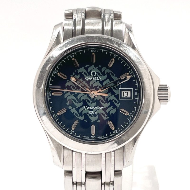 【日本直送 中古美品】オメガ OMEGA 腕時計 2580.8 シーマスター 120 ジャックマイヨール 1997 ステンレススチール シルバー - 女錶 - 不鏽鋼 銀色