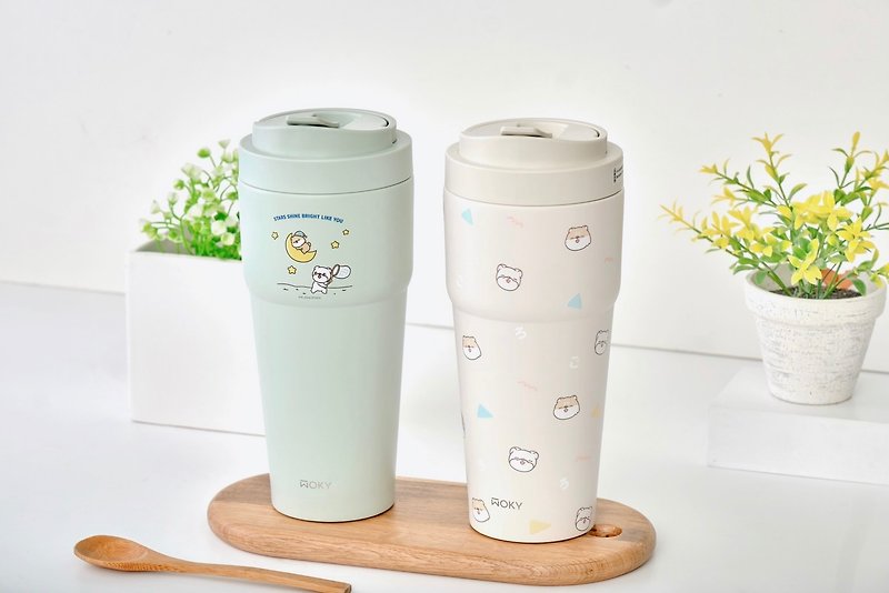 Hi Xiaoqiang - WOKY co-branded second generation round cup with straw 770ml thermos drink cup - Vacuum Flasks - Stainless Steel White