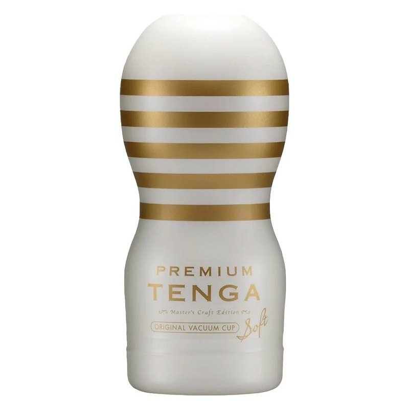 Japan's TENGA Premium vacuum cup soft version disposable aircraft cup - สินค้าผู้ใหญ่ - ซิลิคอน ขาว