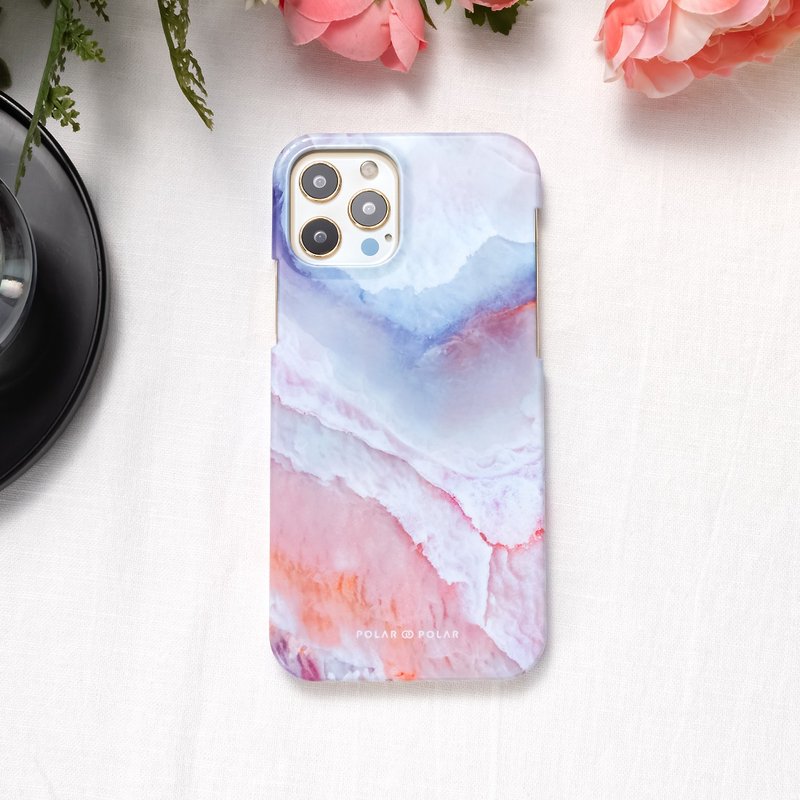 【アプリコット色の海岸】iPhone / Samsung ハード型スマホケース (カスタム) - スマホケース・カバー - プラスチック ブルー