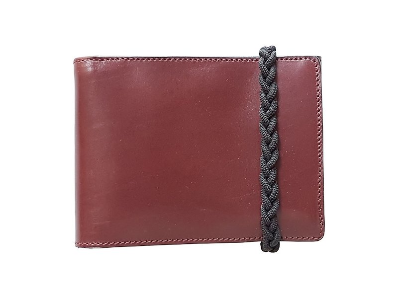 Three-fold wallet - 銀包 - 真皮 紅色