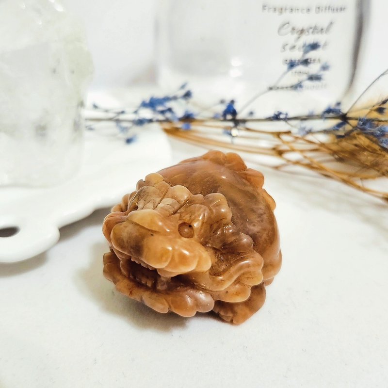 橙太陽石龍龜/招貴人、增正能量之水晶 - 擺飾/家飾品 - 水晶 橘色