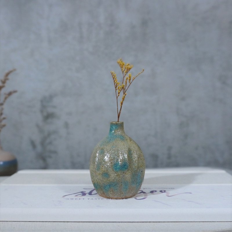 藍月壺形花瓶-約6cm - 花瓶/花器 - 陶 多色