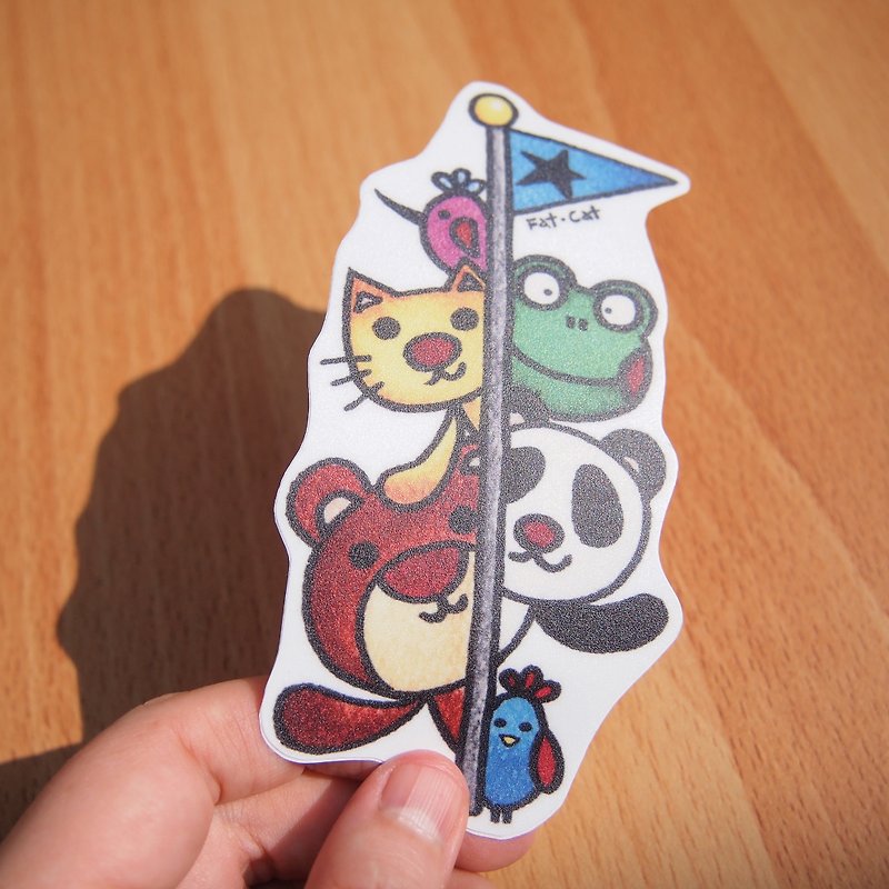 Waterproof Sticker-Magic Flagpole - Stickers - Paper Multicolor