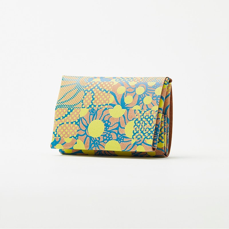 【OUFlower_S1】A Compact Trifold-Wallet - Other - Genuine Leather Multicolor