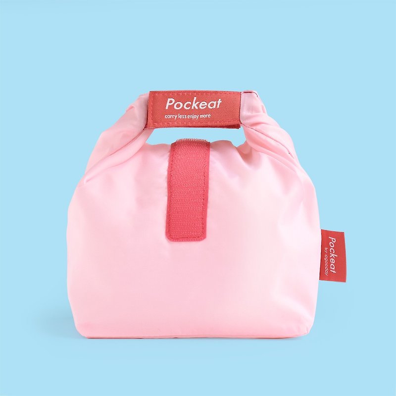 agooday | Pockeat(フートバッグ)(M) - イチゴ味 - 弁当箱・ランチボックス - プラスチック ピンク