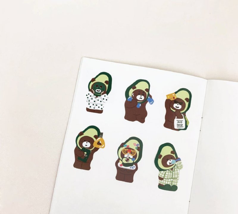 Avocado AVOCADO BEBE Removable Sticker Shape Sticker Set (3pcs) - สติกเกอร์ - กระดาษ 