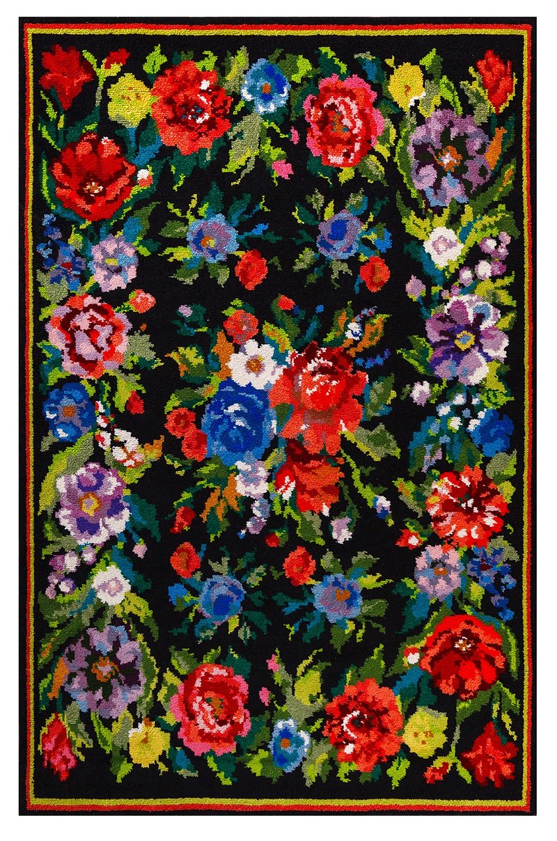 Baby Interior Design Botanical Flowers Carpet / Custom Design Carpet for Bedroom - 地墊/地毯 - 棉．麻 多色
