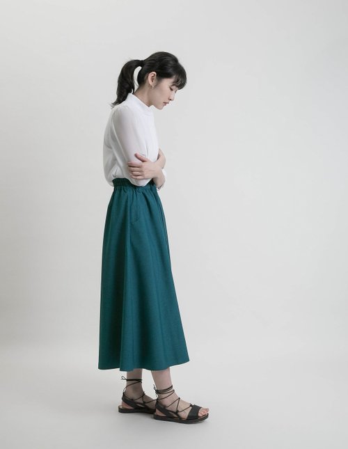 [Classic and Original] Mist_ 云烟 带 带 扑 婚纱 _CLB001_Peacock Green