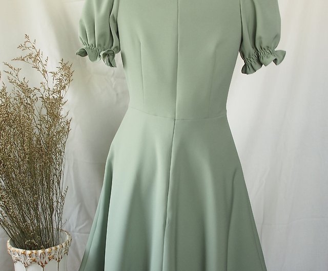 Sage Green Vintage Dress