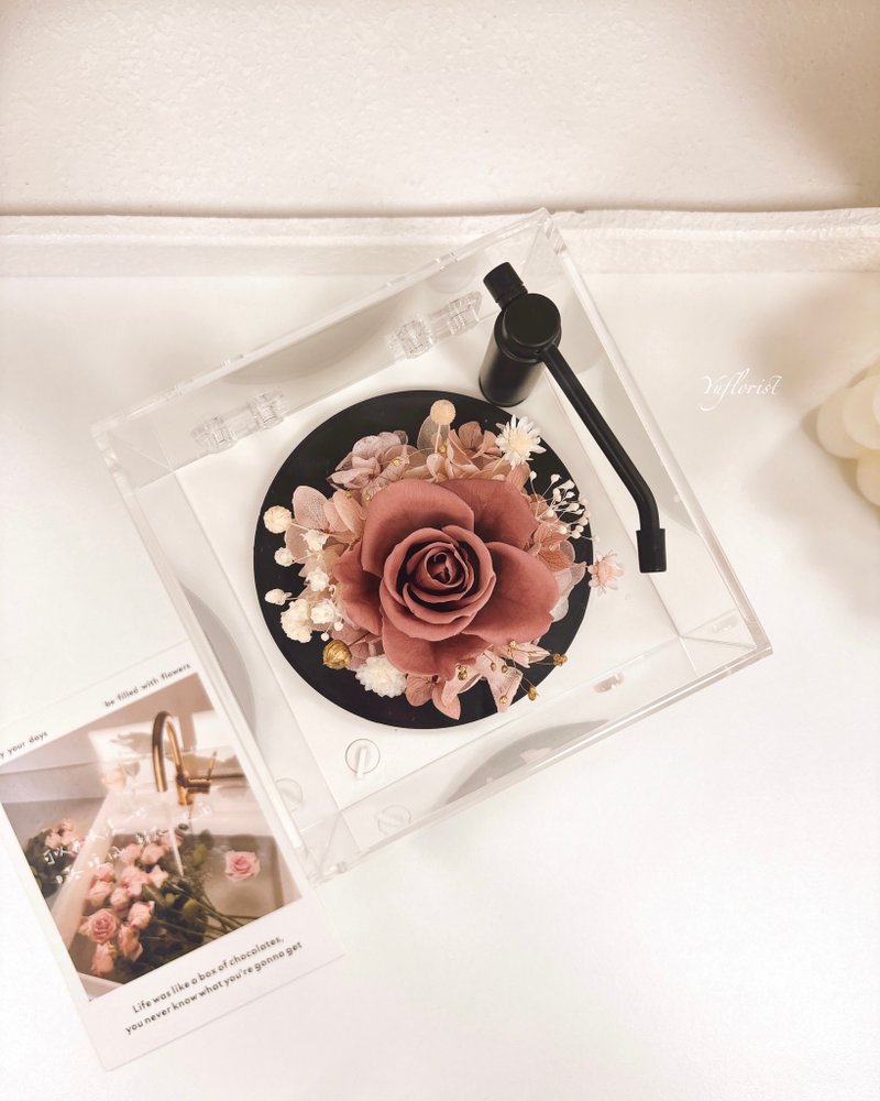 永遠の花フィルムブルー音楽マシン - オープニング 誕生日プレゼント yuflorist - ドライフラワー・ブーケ - 寄せ植え・花 多色