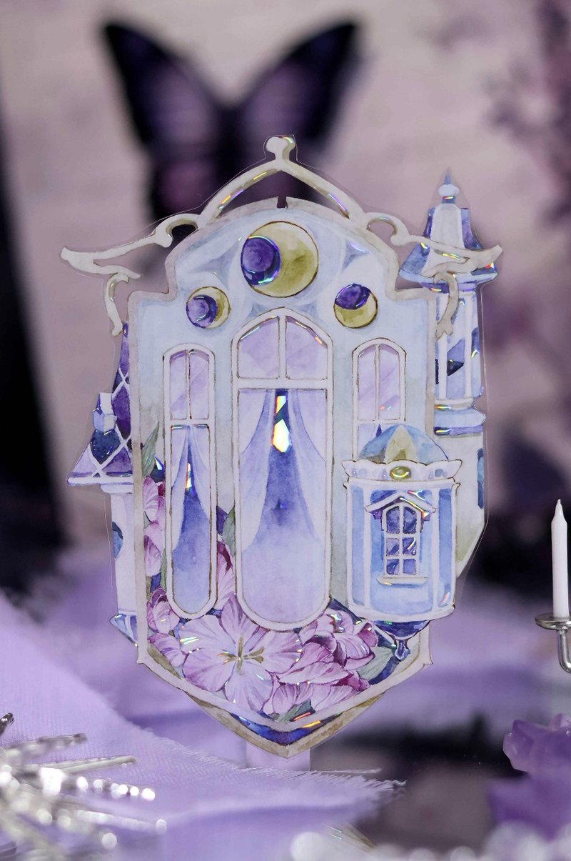 鬱金香之夜 つきよ 淡顏童話造景 PET 紙膠帶 貝殼光 巨畫幅 - 紙膠帶/和紙/PET - 其他材質 多色