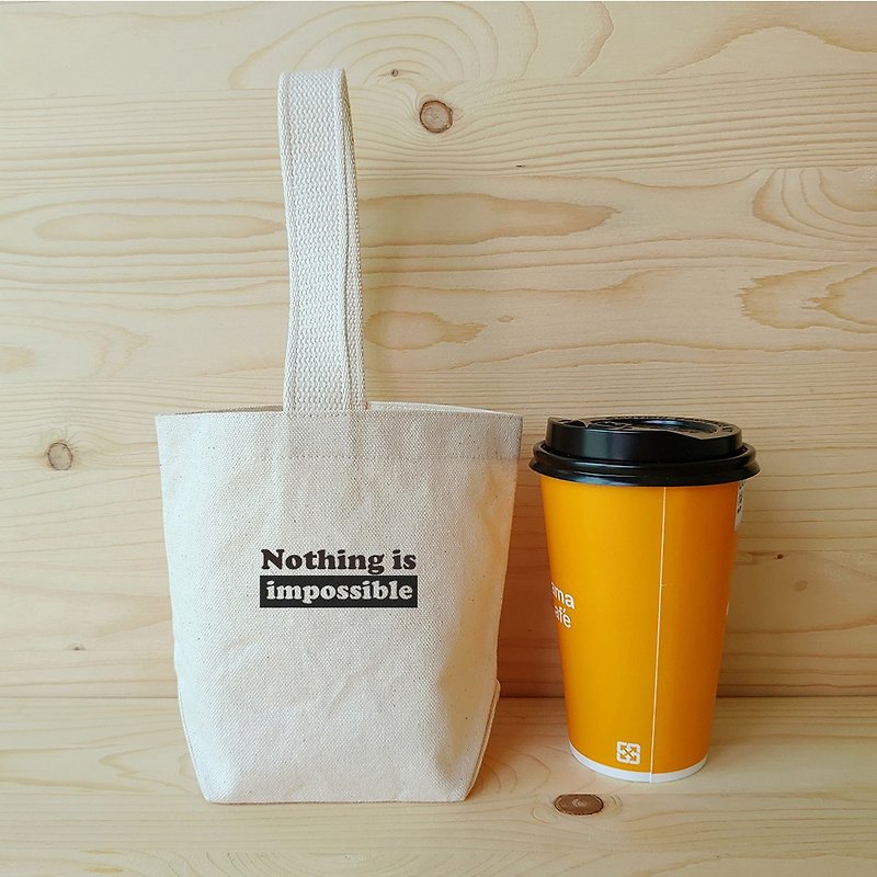 Positive energy _nothing is impossible - Beverage Holders & Bags - Cotton & Hemp White